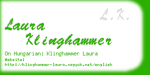 laura klinghammer business card
